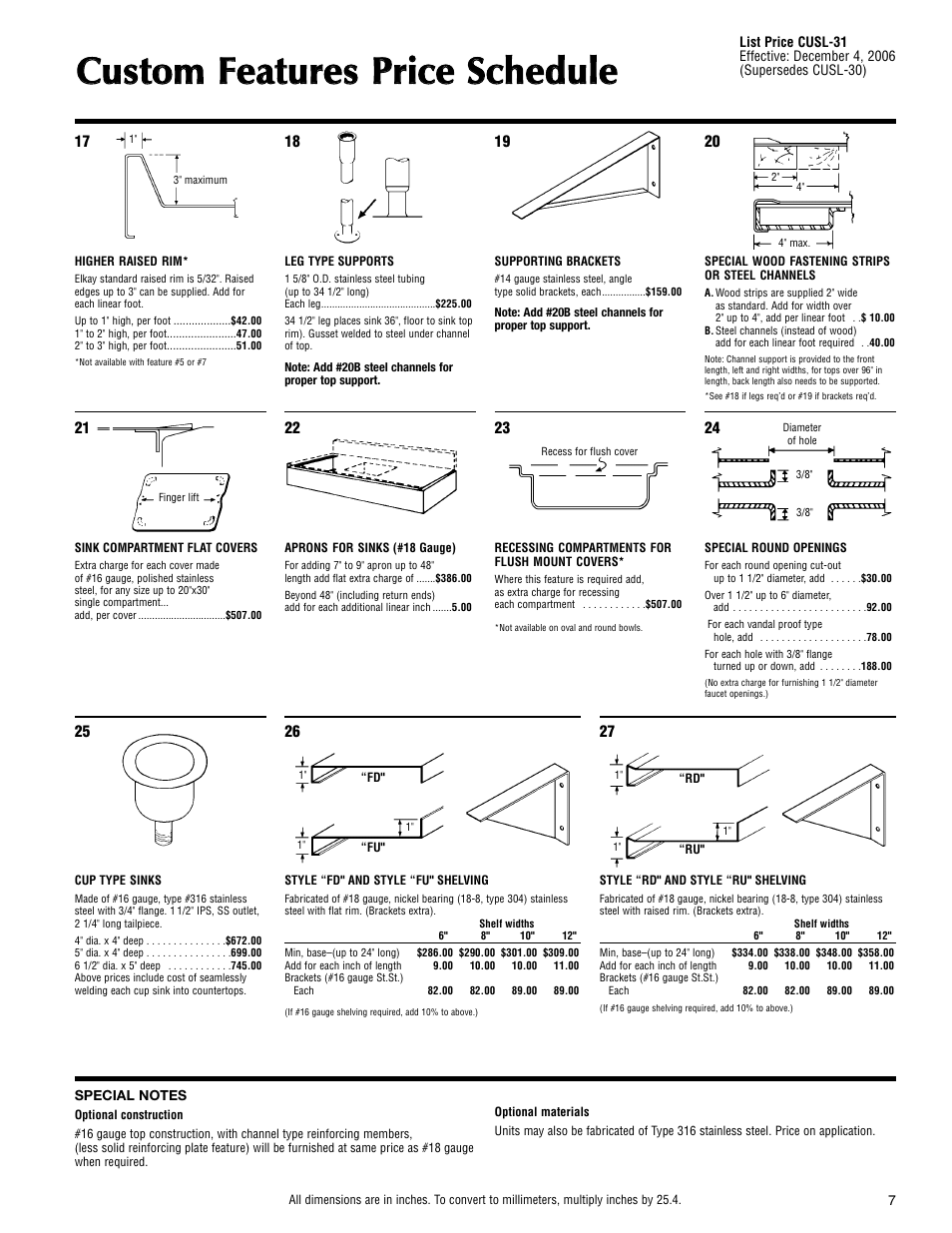 Elkay CUSL-31 User Manual | Page 7 / 8