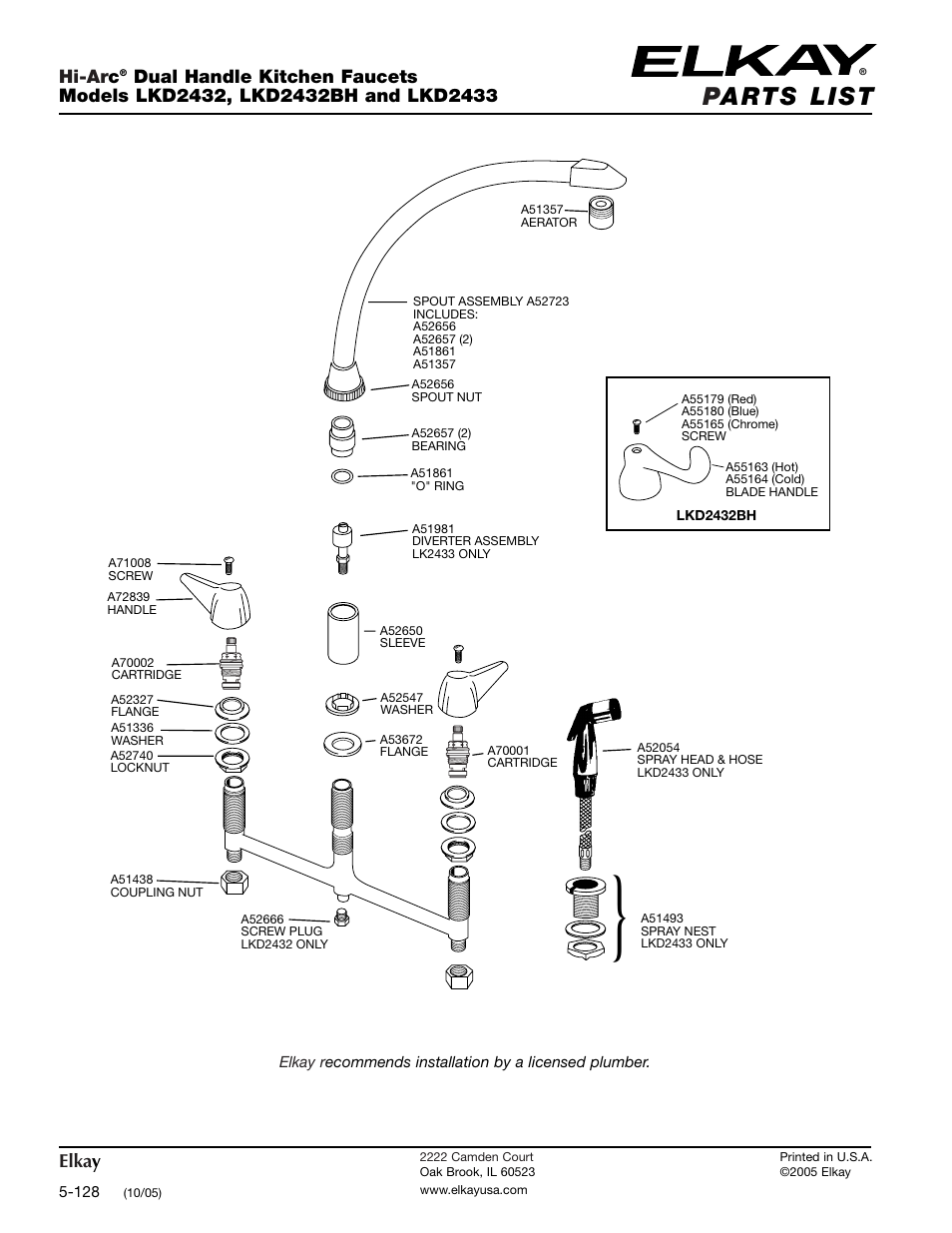 Elkay LKD2432BH User Manual | Page 2 / 2