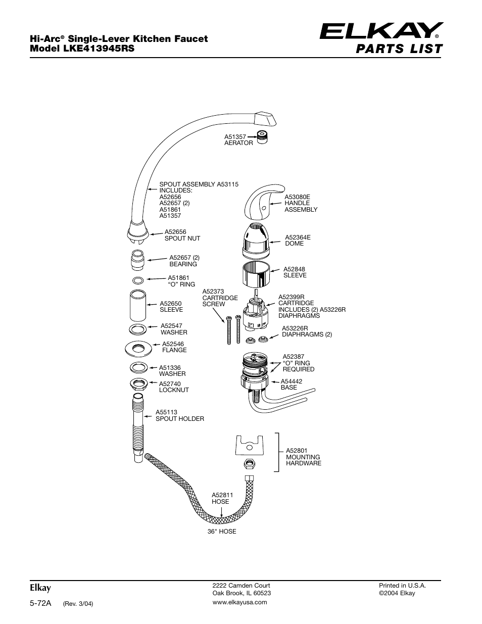 Hi-arc, Elkay | Elkay LKE413945RS User Manual | Page 2 / 2