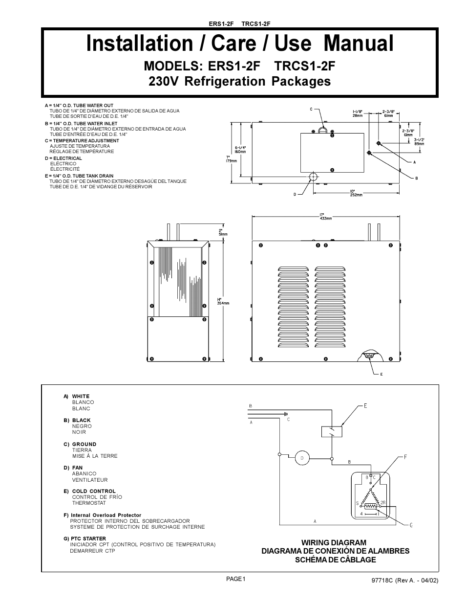 Elkay ERS1-2F User Manual | 4 pages