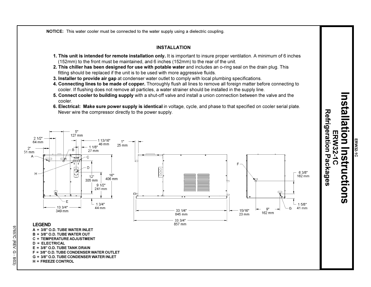 Elkay ERW32-1C User Manual | 2 pages