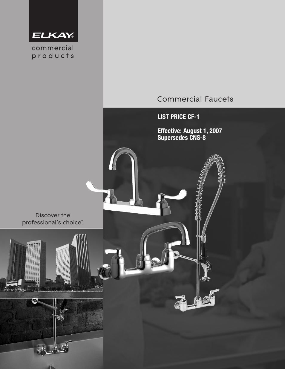 Elkay Commercial Faucet CF-1 User Manual | 16 pages