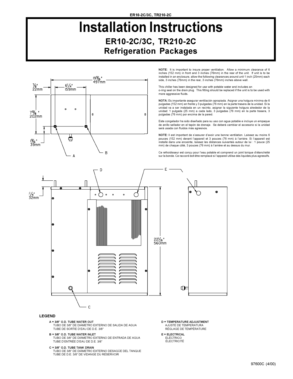 Elkay ER10.2C User Manual | 2 pages