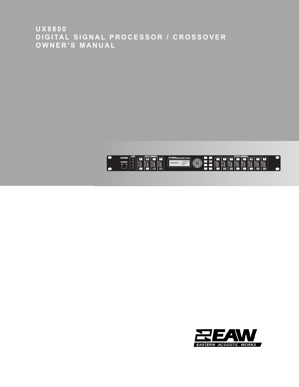 EAW UX8800 User Manual | 40 pages