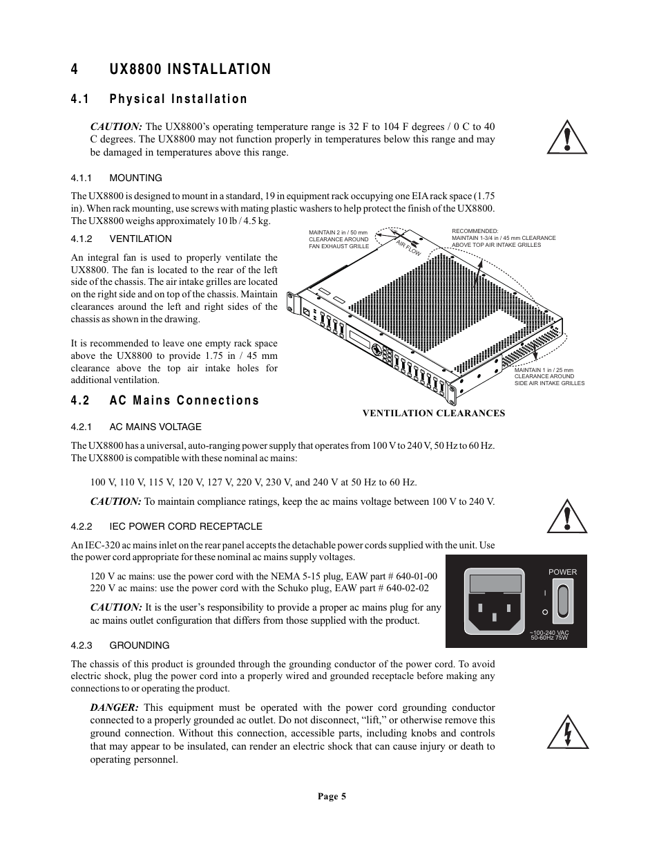 EAW UX8800 User Manual | Page 15 / 40