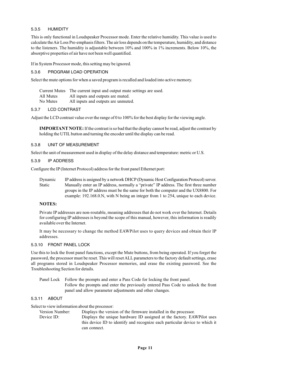 EAW UX8800 User Manual | Page 21 / 40