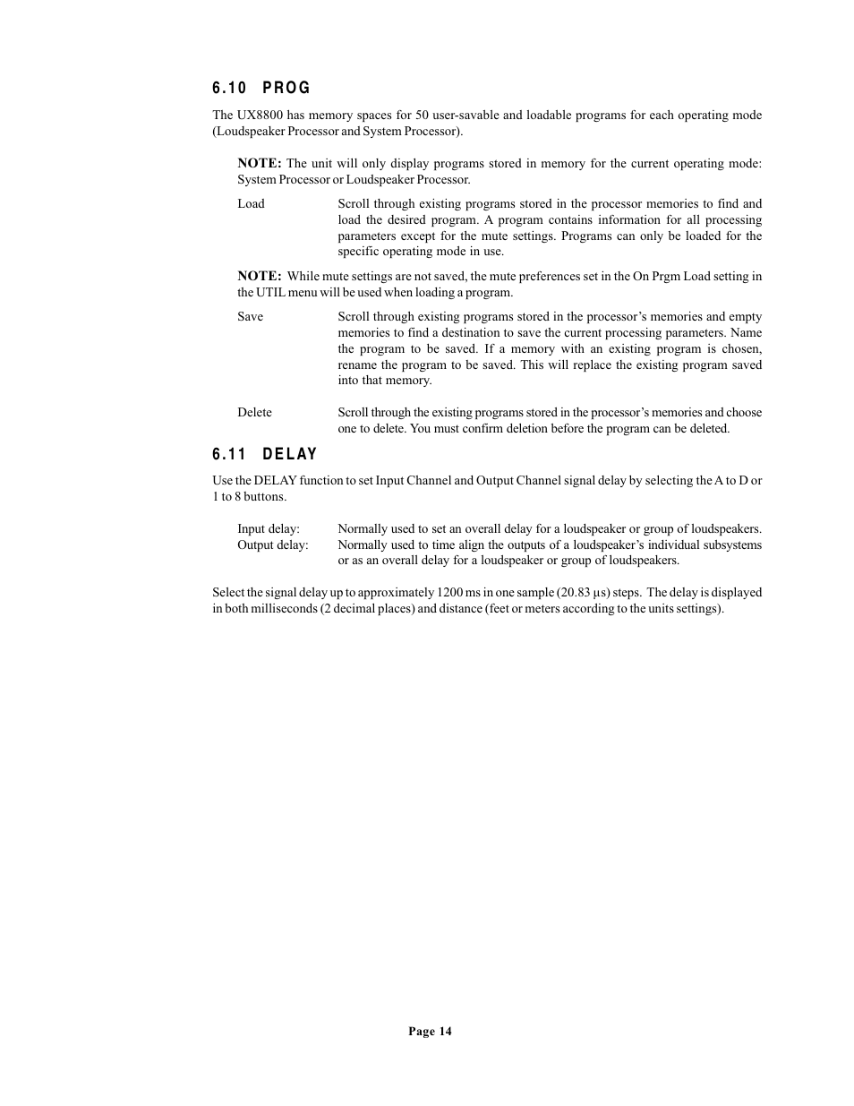 EAW UX8800 User Manual | Page 24 / 40