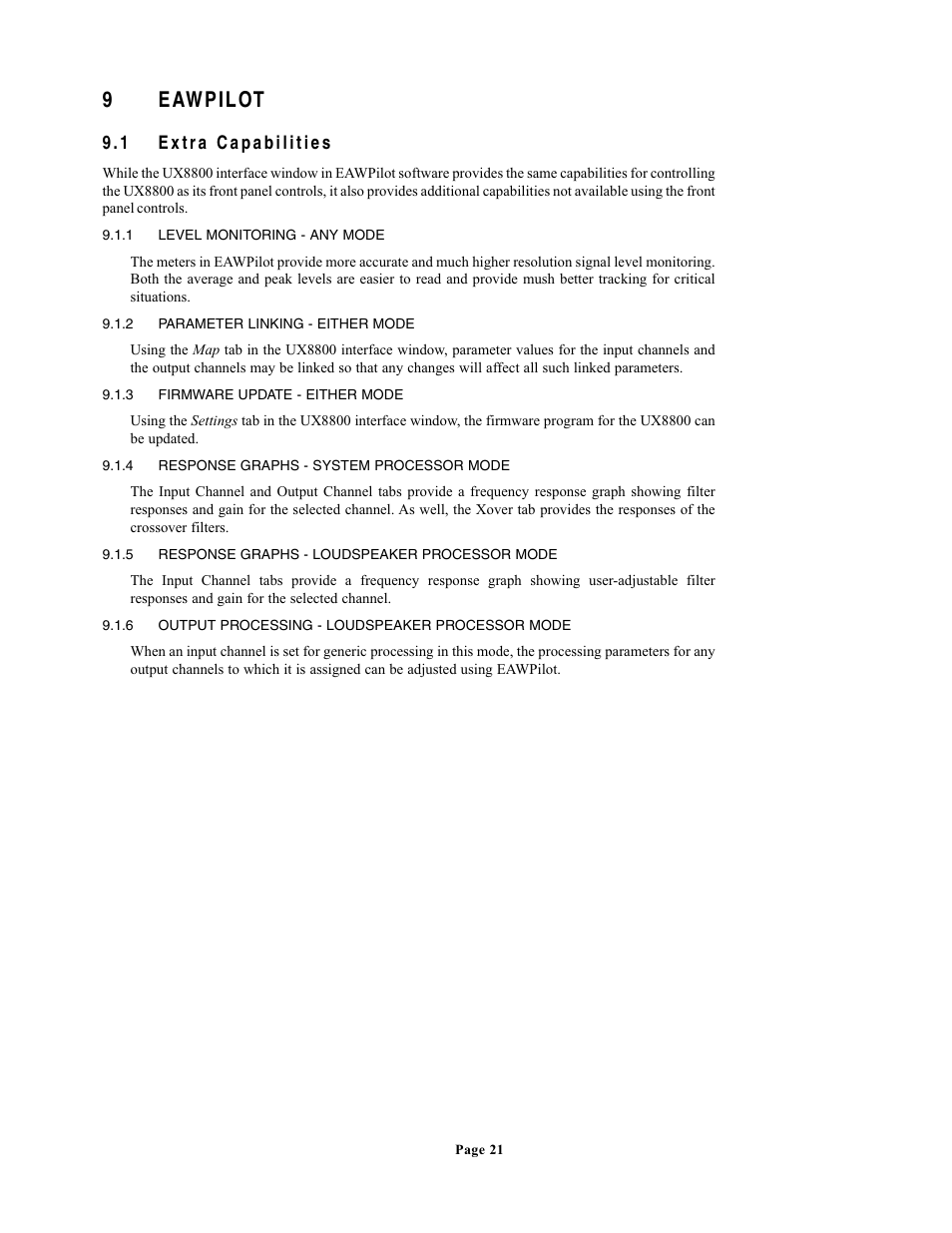 9eawpilot | EAW UX8800 User Manual | Page 31 / 40