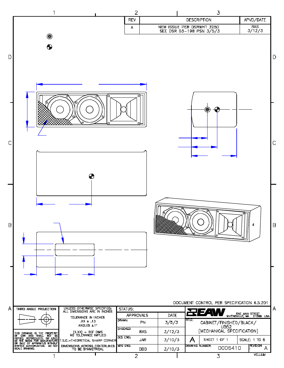 EAW UB52 User Manual | 1 page