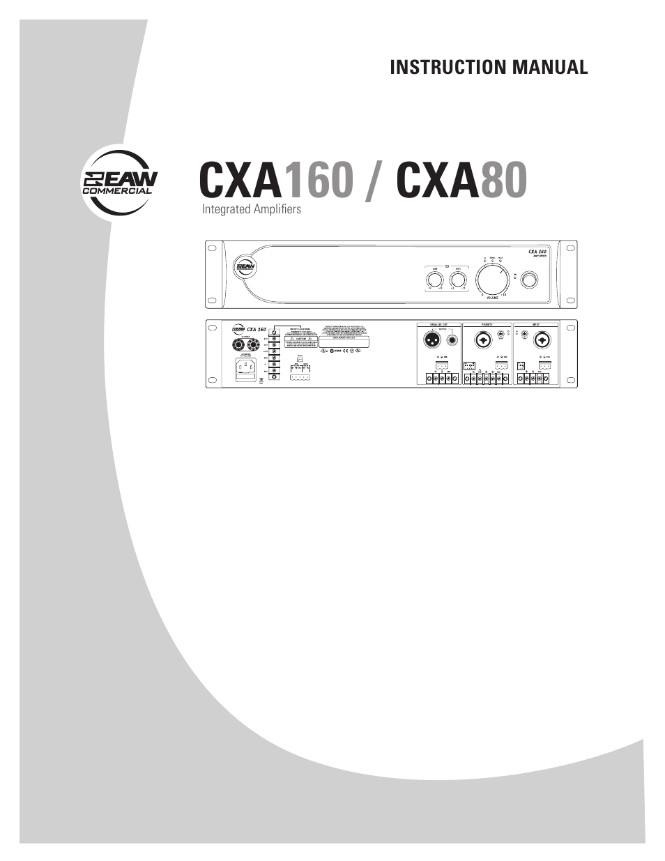 EAW CXA160 / CXA80 User Manual | 16 pages