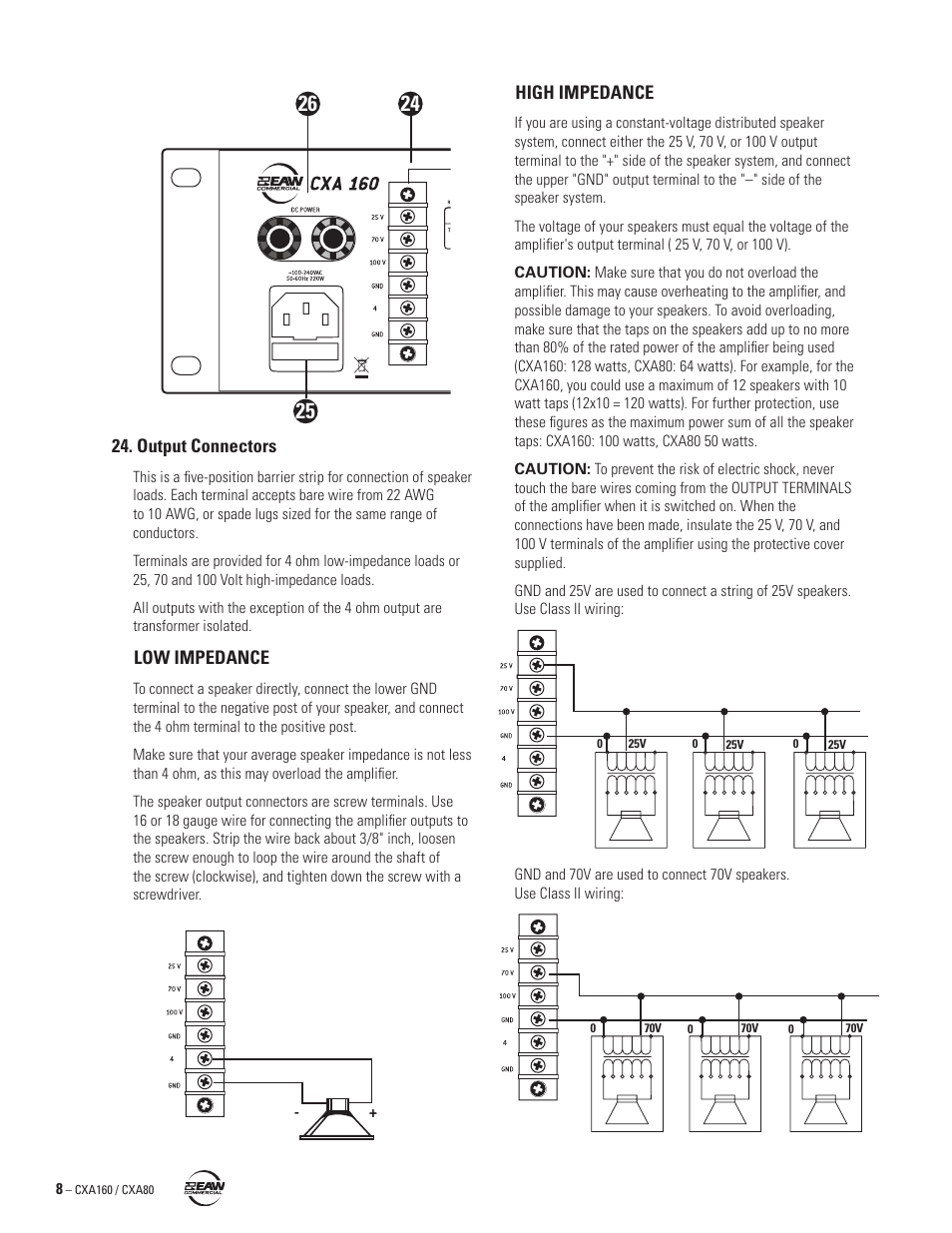 EAW CXA160 / CXA80 User Manual | Page 8 / 16