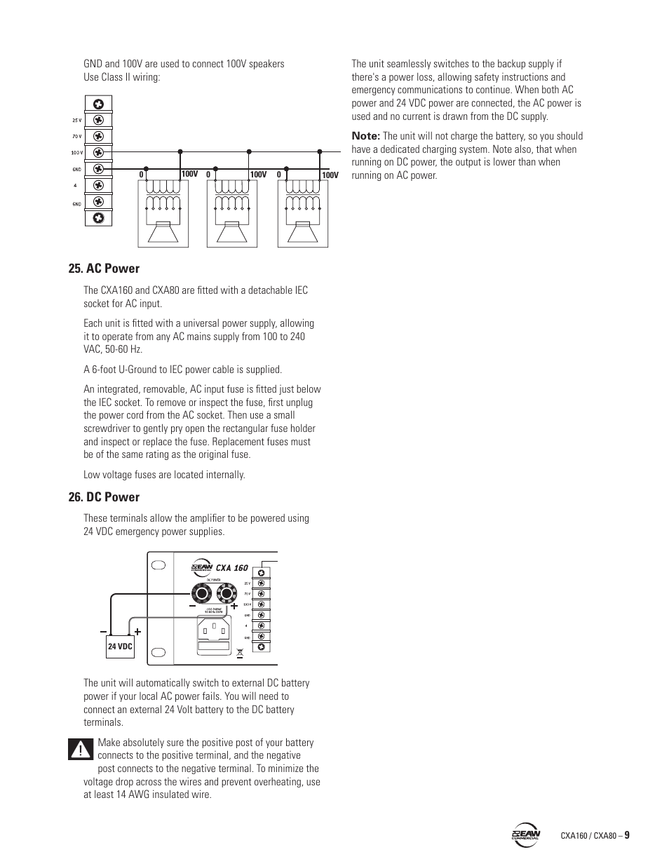 EAW CXA160 / CXA80 User Manual | Page 9 / 16