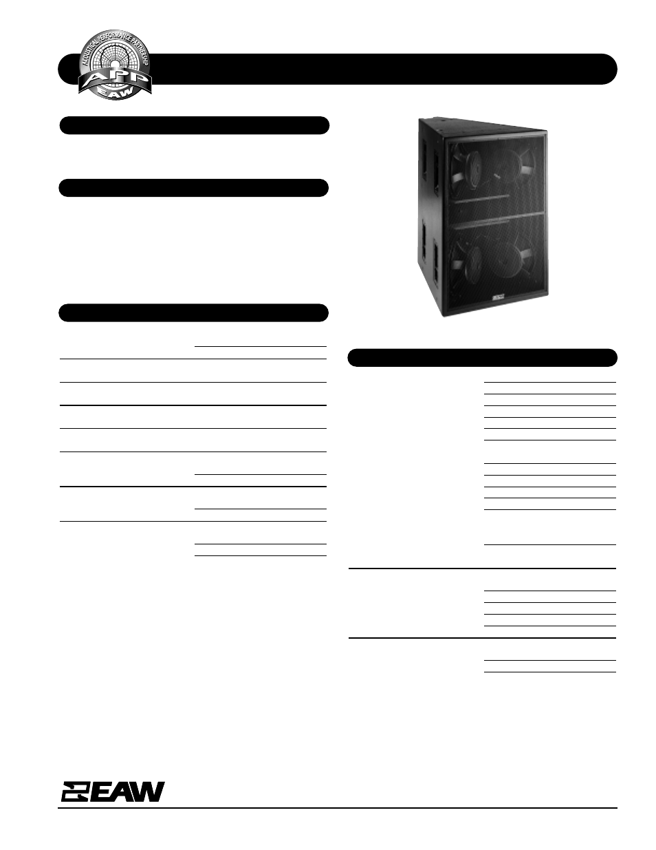 EAW KF930 User Manual | 2 pages