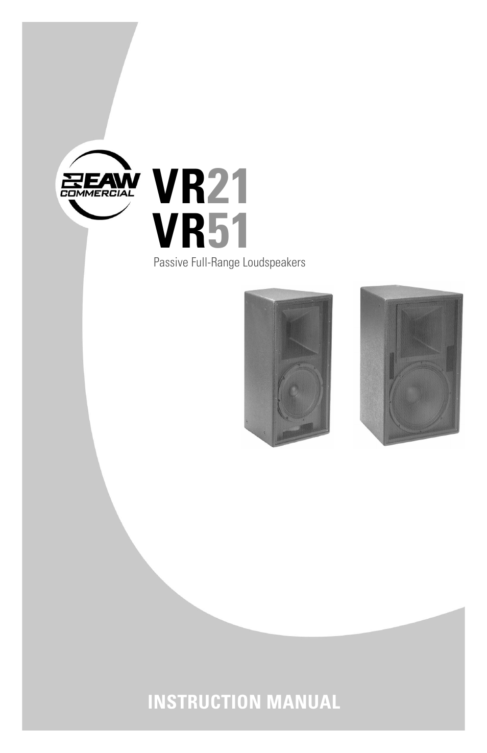 EAW VR21 User Manual | 16 pages