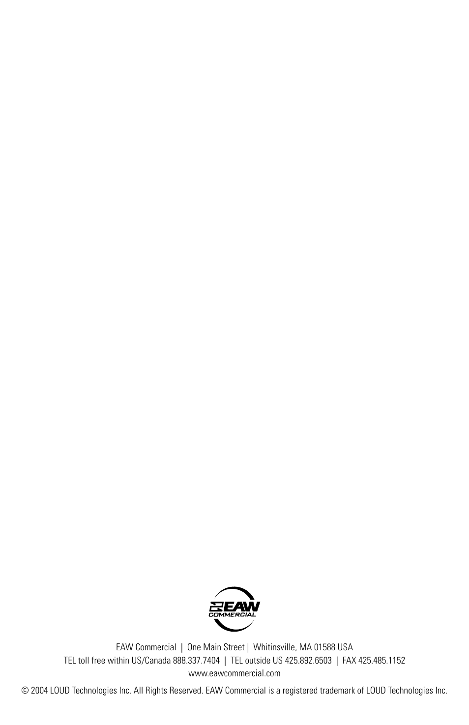 EAW VR21 User Manual | Page 16 / 16