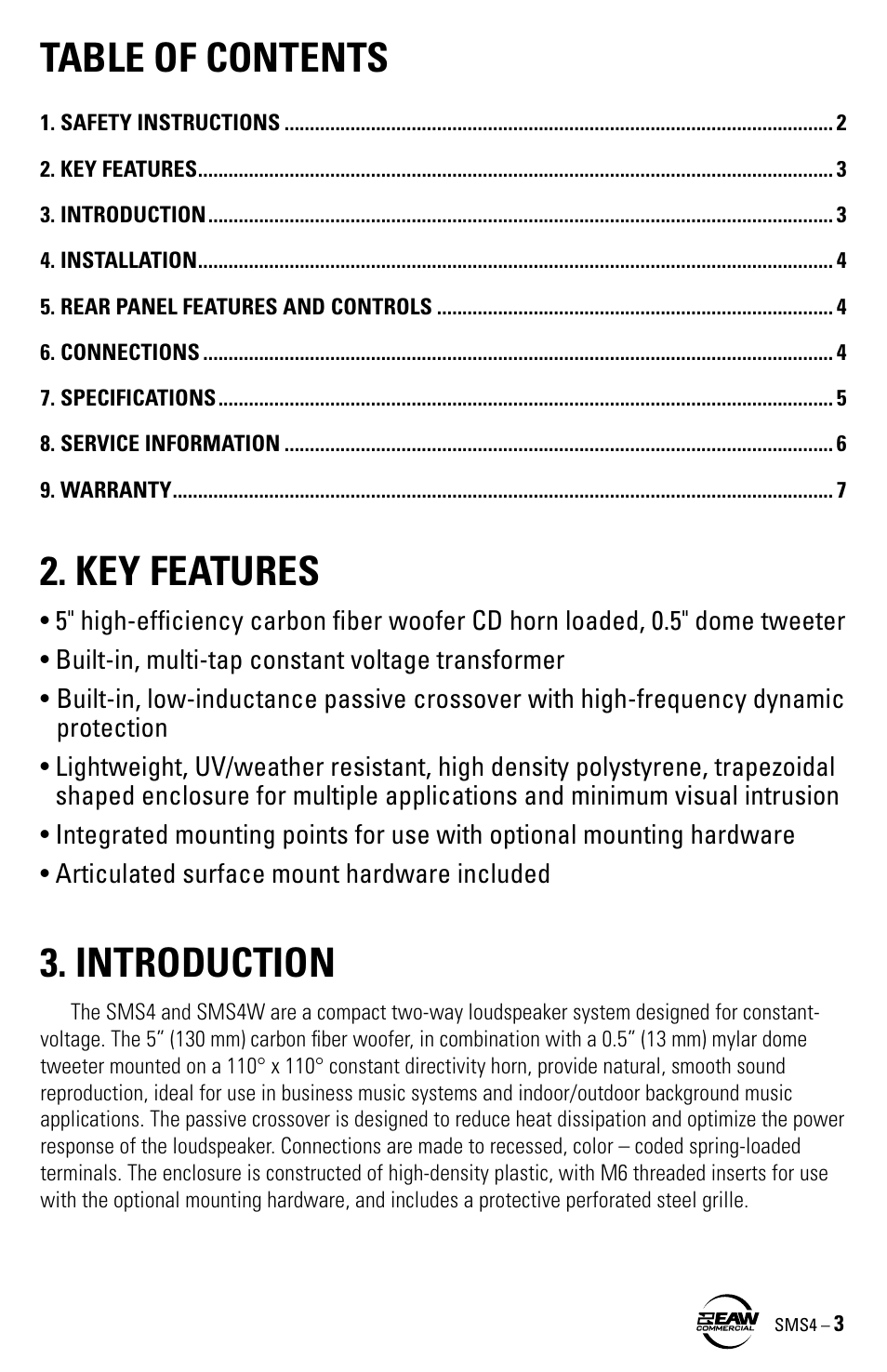 EAW SMS4 User Manual | Page 3 / 8