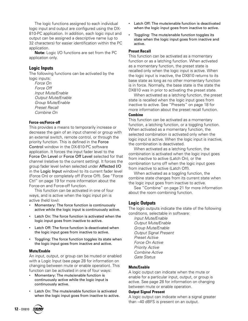 EAW DX810 User Manual | Page 12 / 36