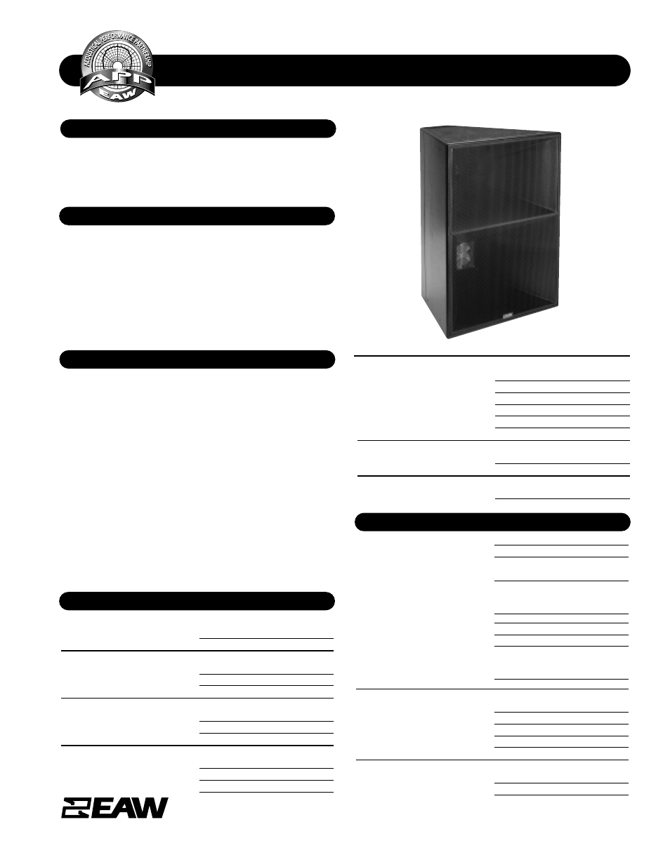 EAW MQ1366e User Manual | 2 pages