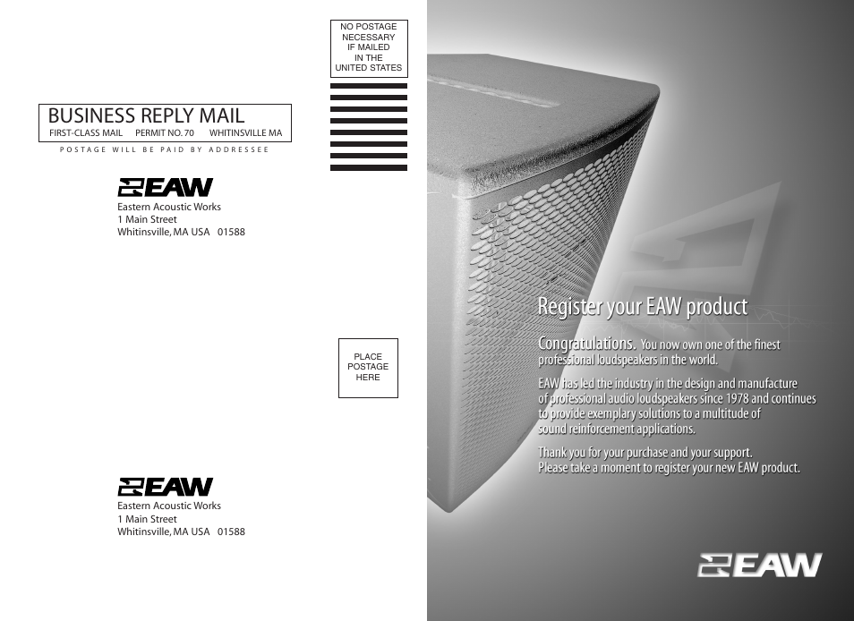 EAW Loudspeaker KF760 User Manual | 2 pages