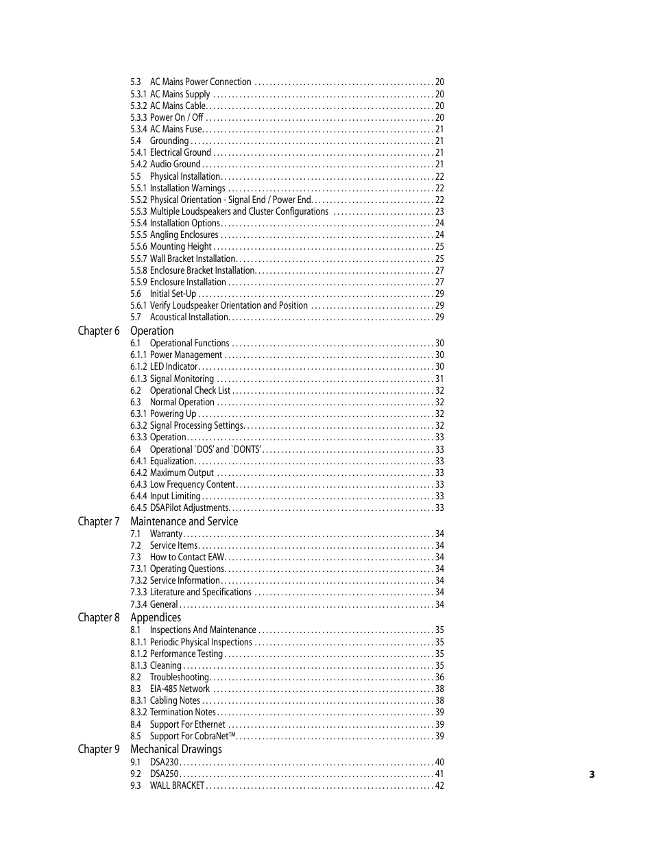 EAW D S A 2 3 0 User Manual | Page 3 / 44