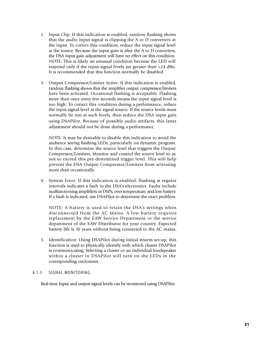 EAW D S A 2 3 0 User Manual | Page 31 / 44