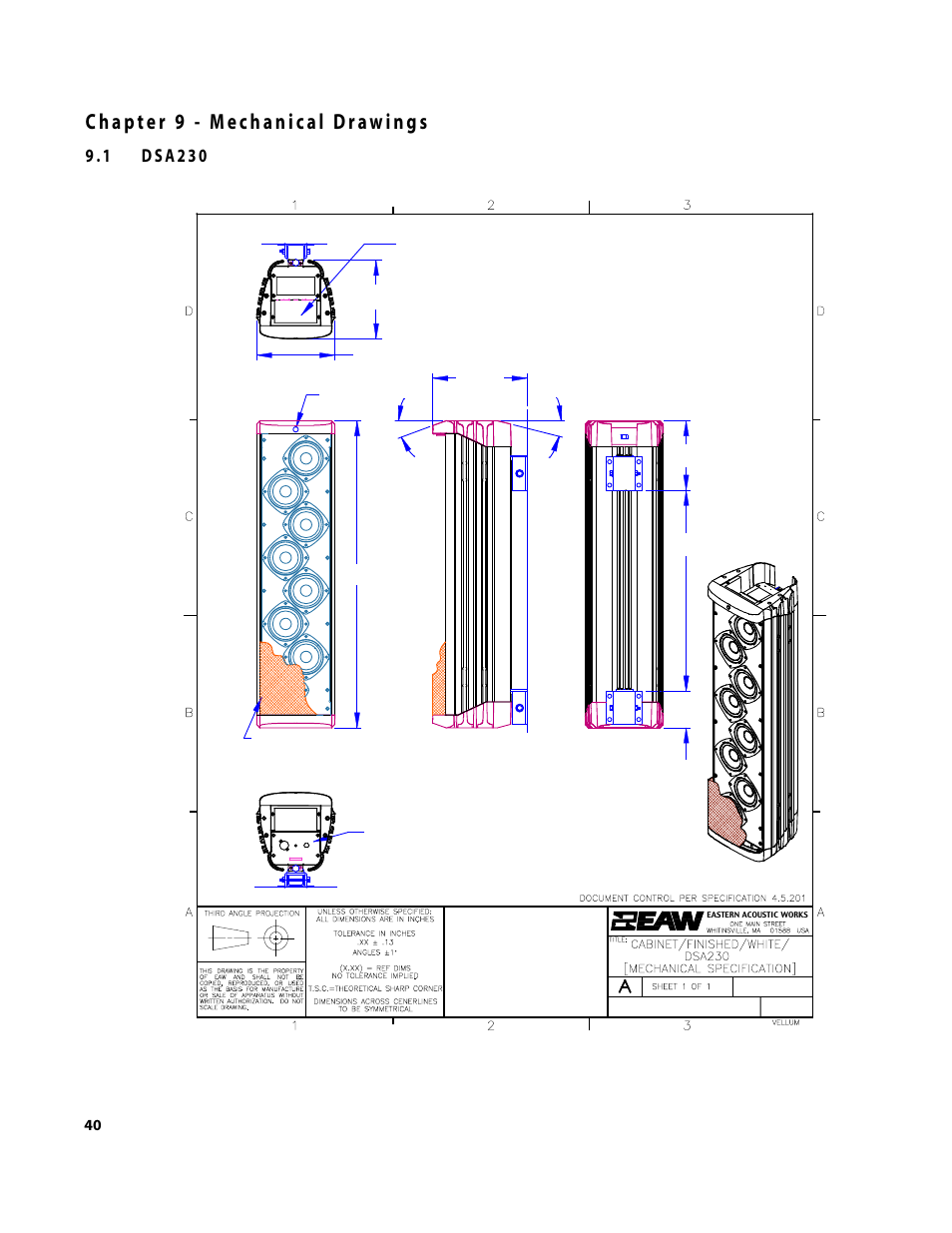 Right side, Front, Dsa230 | Back | EAW D S A 2 3 0 User Manual | Page 40 / 44