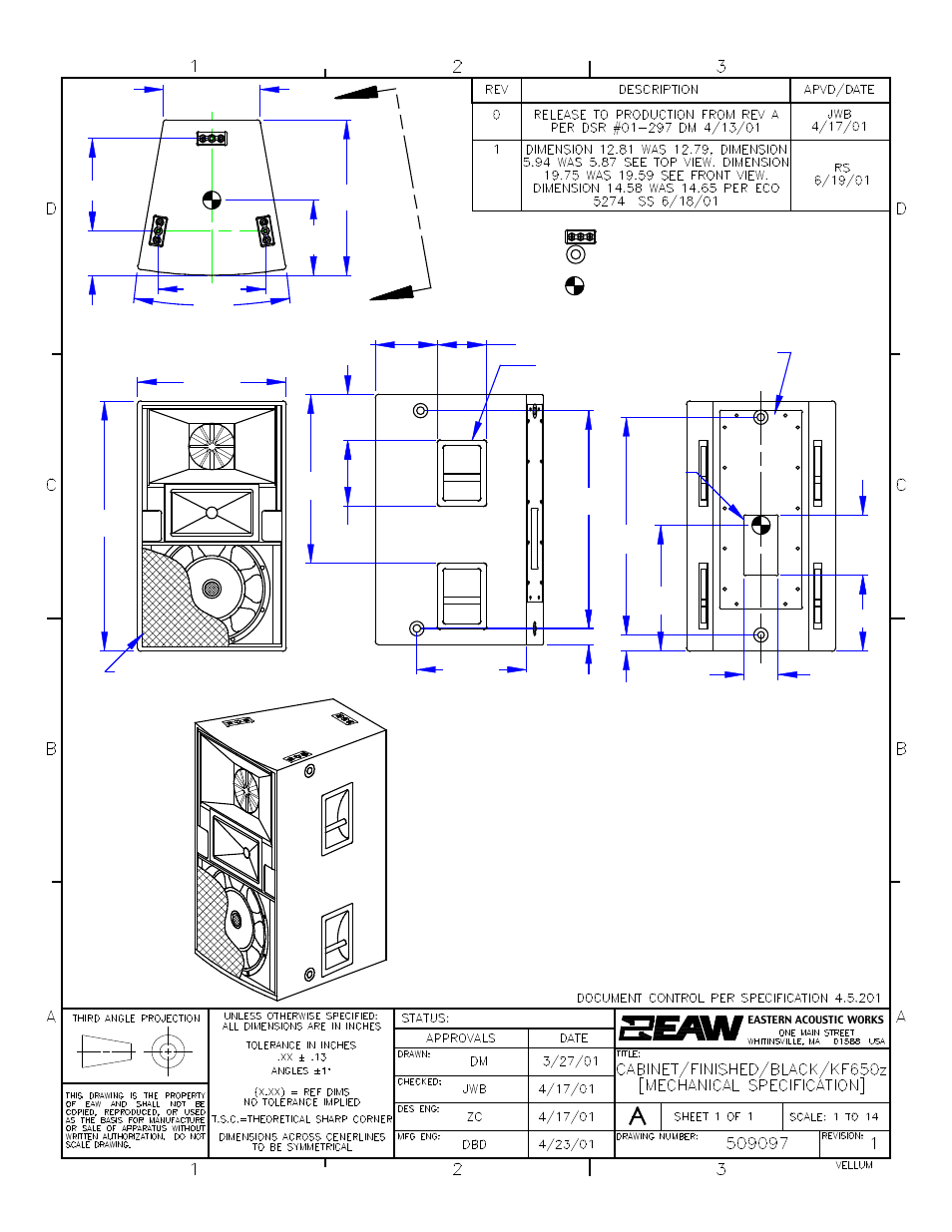 EAW KF650z 2D User Manual | 1 page