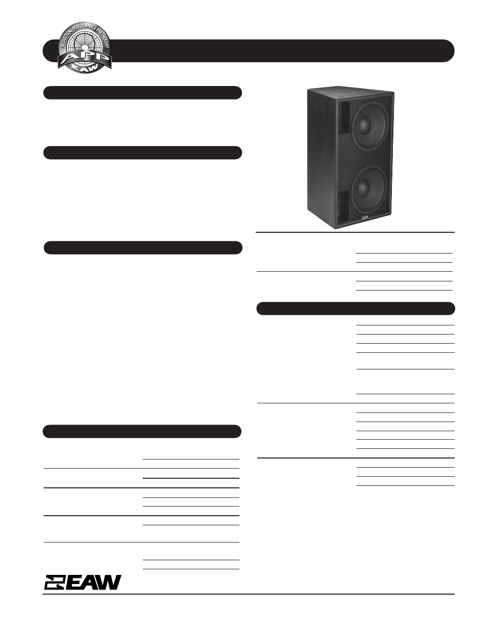 EAW MQ1215 User Manual | 2 pages