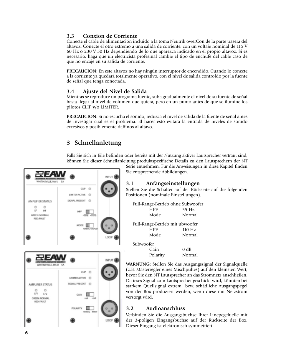 3 schnellanletung | EAW NT59 User Manual | Page 10 / 32