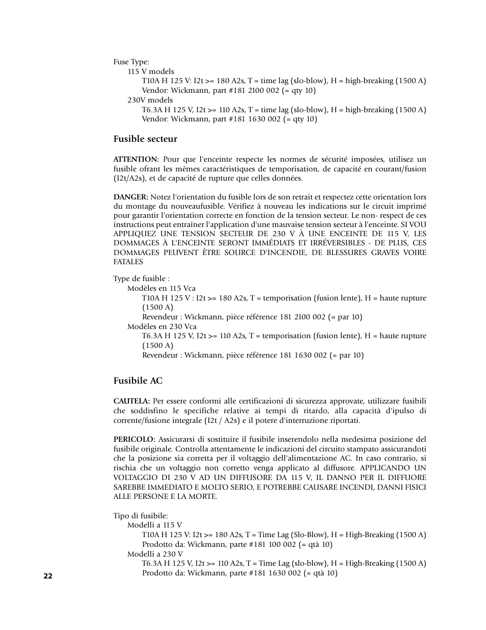 EAW NT59 User Manual | Page 26 / 32