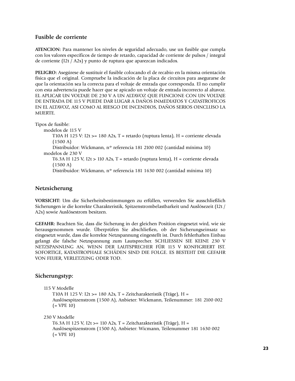 EAW NT59 User Manual | Page 27 / 32