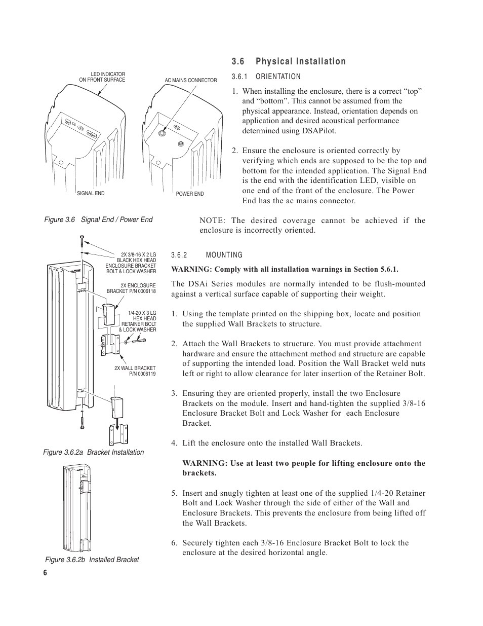 6 physical installation | EAW DSA250i User Manual | Page 10 / 52