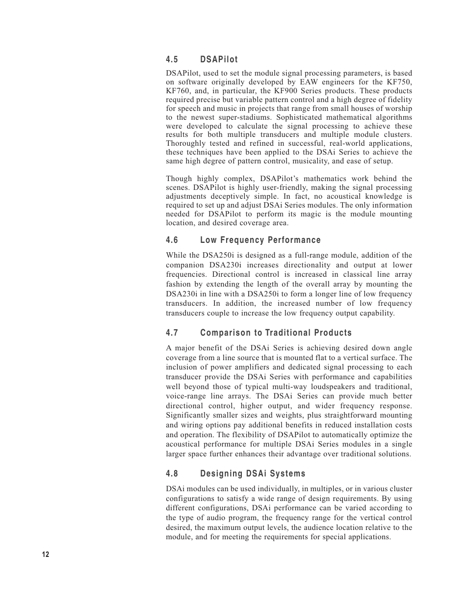 EAW DSA250i User Manual | Page 16 / 52