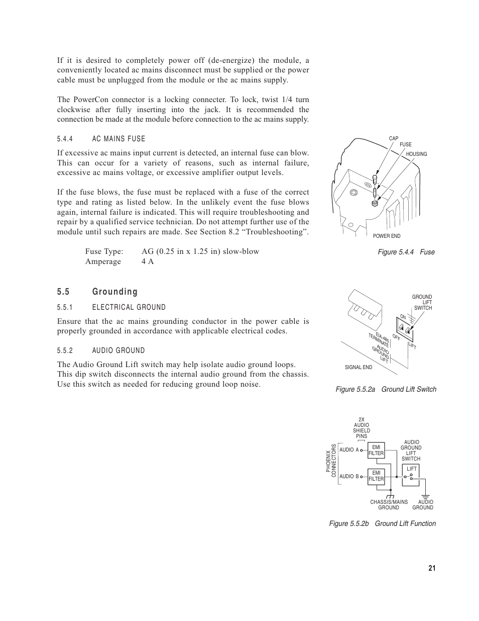 5 grounding | EAW DSA250i User Manual | Page 25 / 52