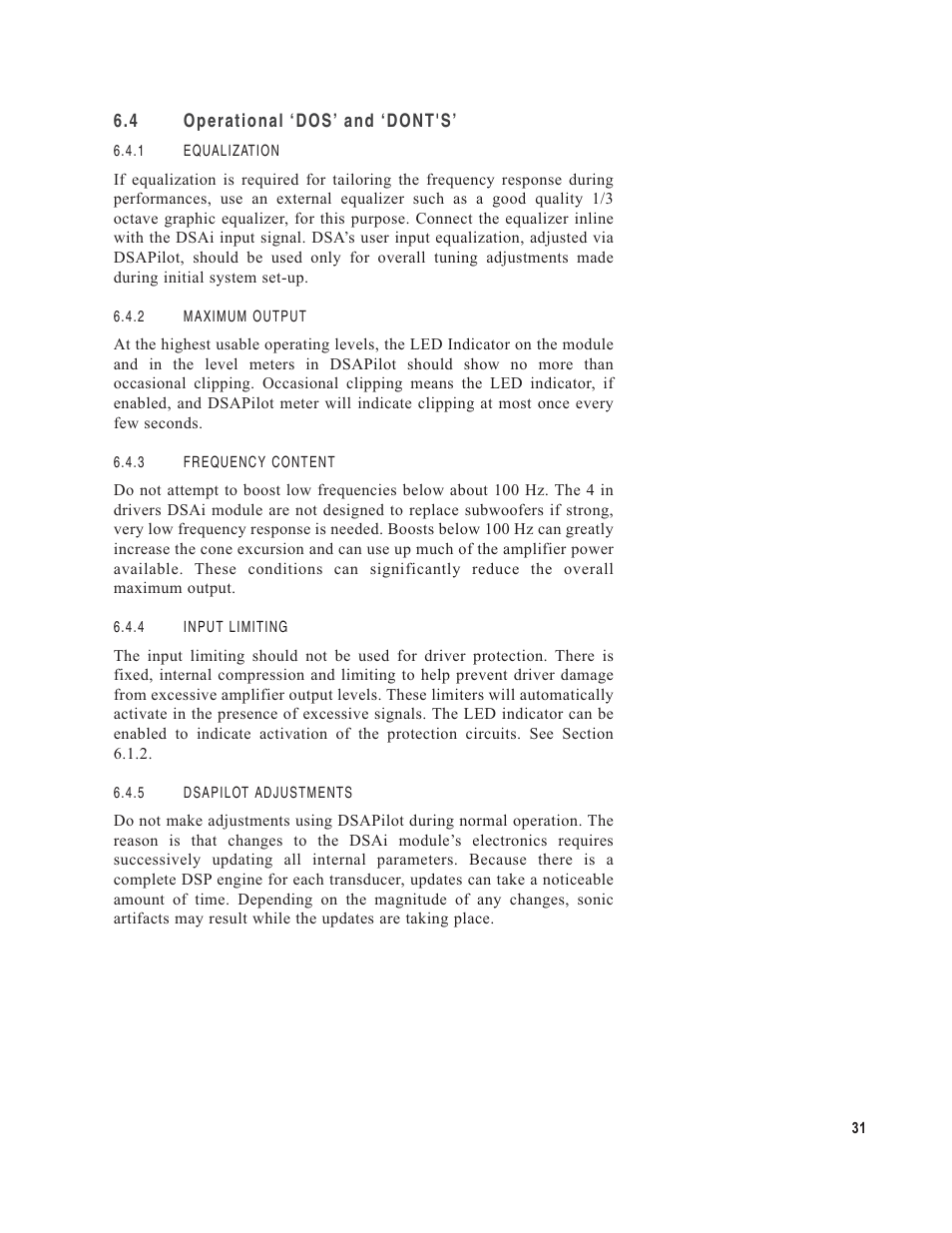 EAW DSA250i User Manual | Page 35 / 52