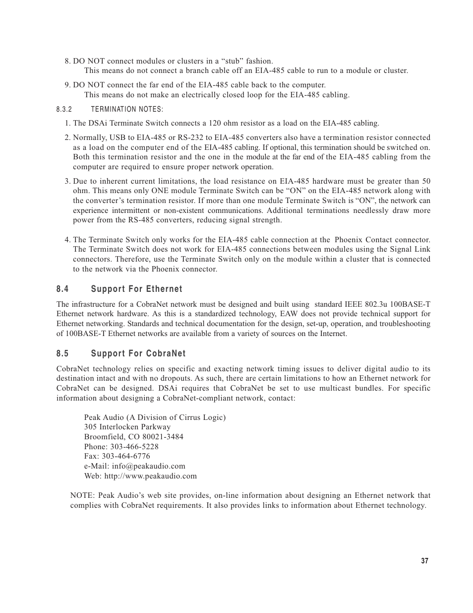 EAW DSA250i User Manual | Page 41 / 52