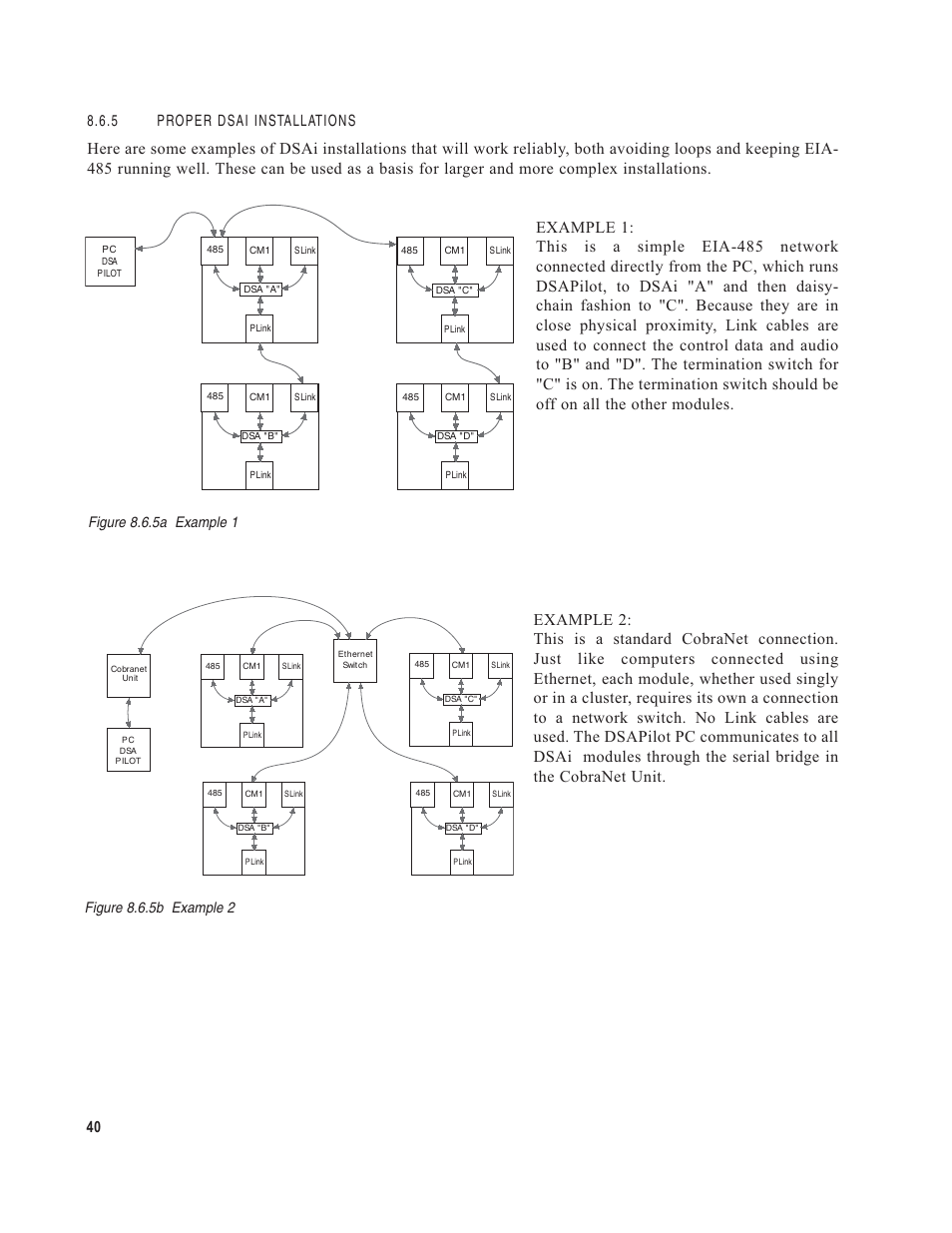 5 proper dsai installations, Figure 8.6.5a example 1, Figure 8.6.5b example 2 | EAW DSA250i User Manual | Page 44 / 52