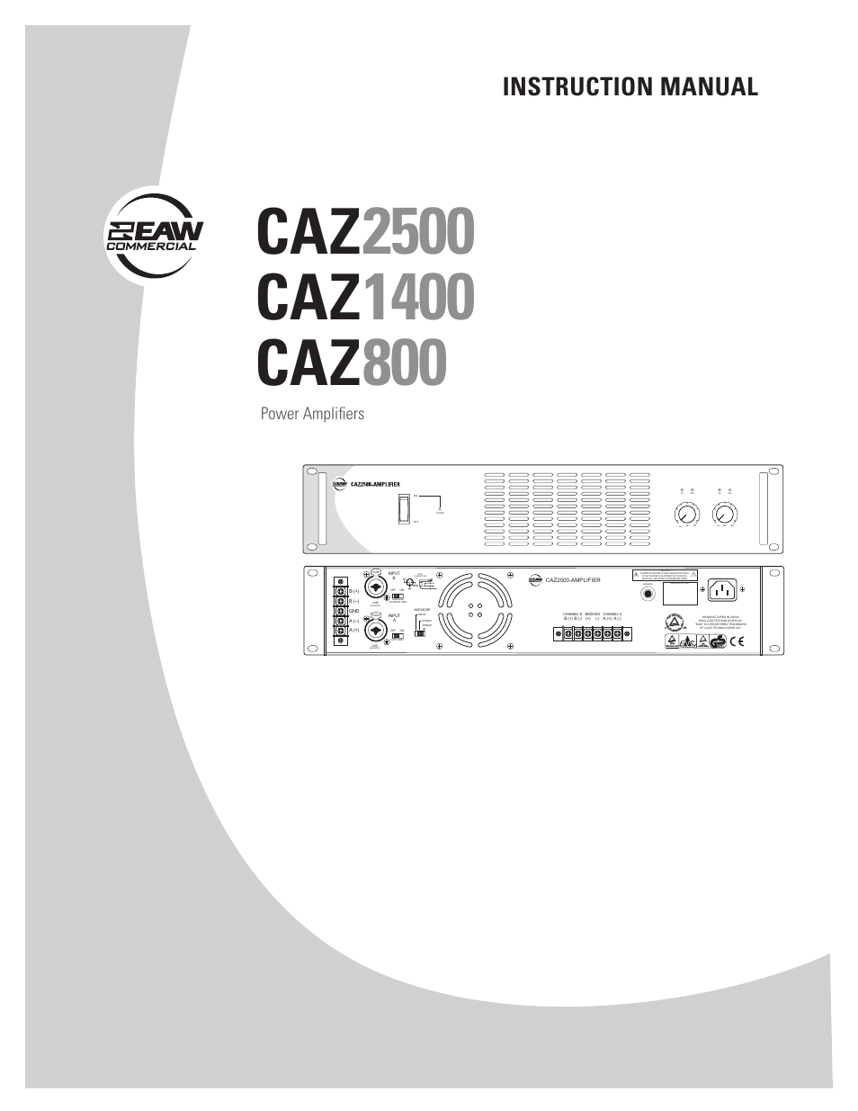EAW CAZ2500 User Manual | 16 pages