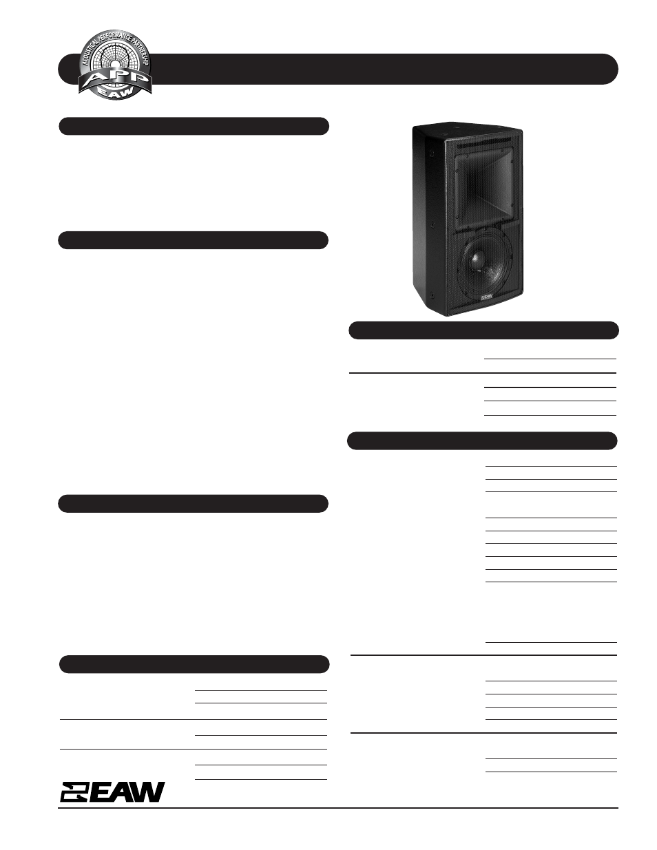 EAW MK8126 User Manual | 2 pages