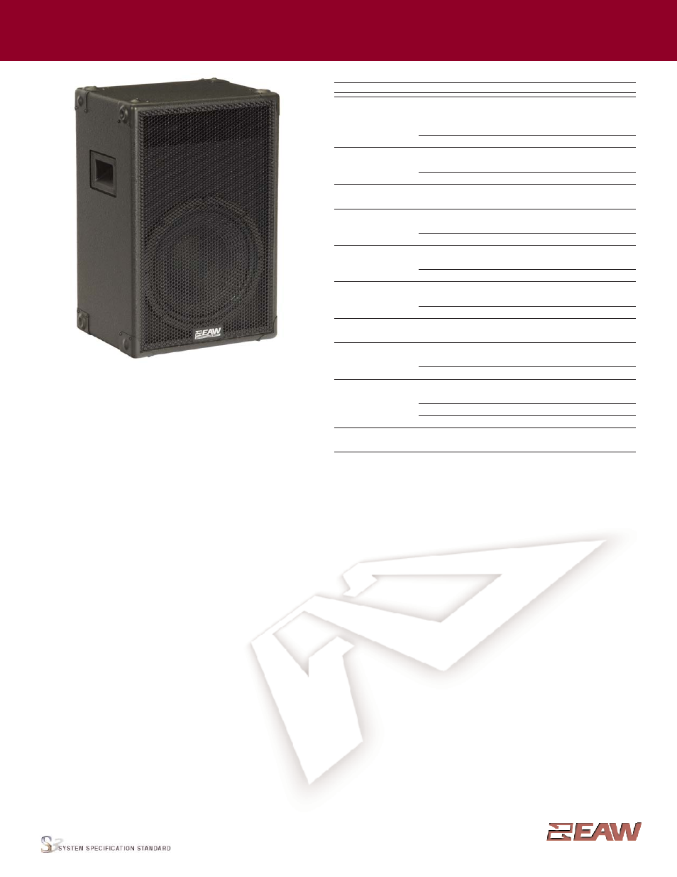 EAW SB120zR User Manual | 4 pages