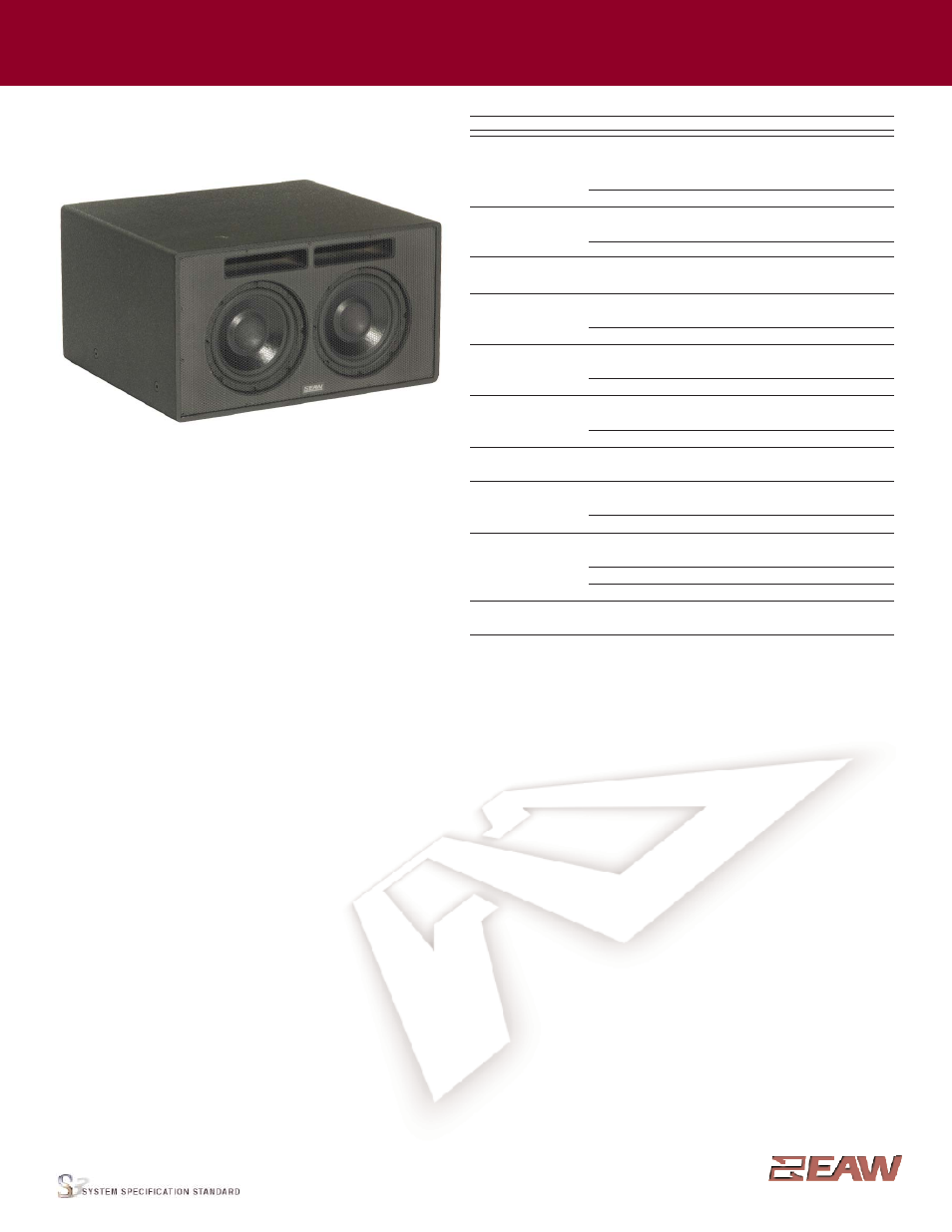 EAW SB48zP User Manual | 4 pages