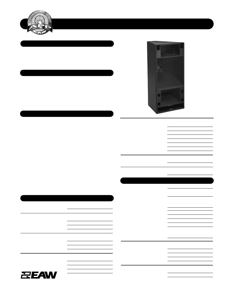 EAW MQH1344e User Manual | 2 pages
