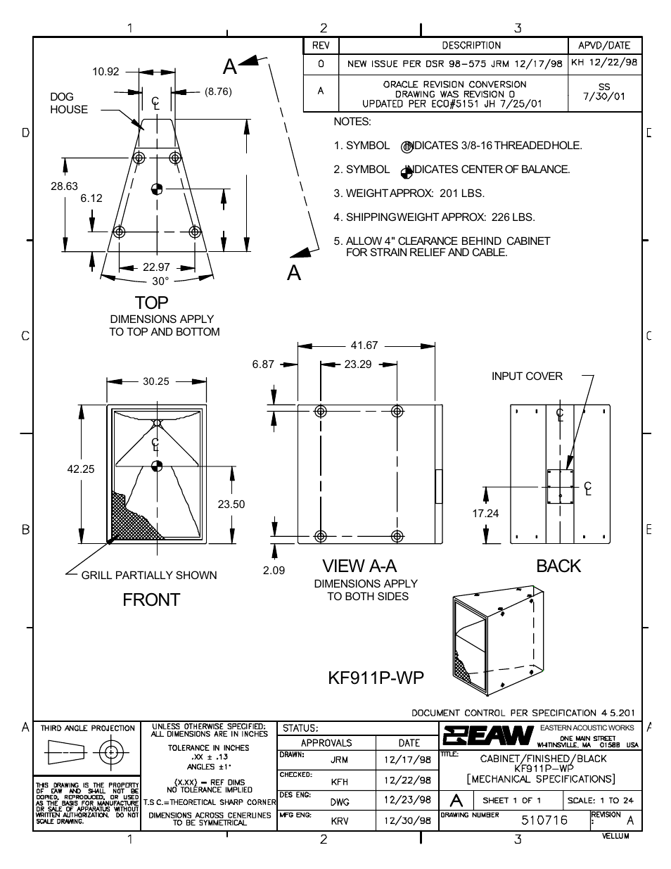 EAW KF911 User Manual | 1 page