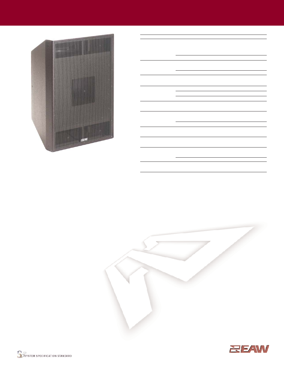 EAW Dual 12-Inch Subwoofer AX122 User Manual | 4 pages