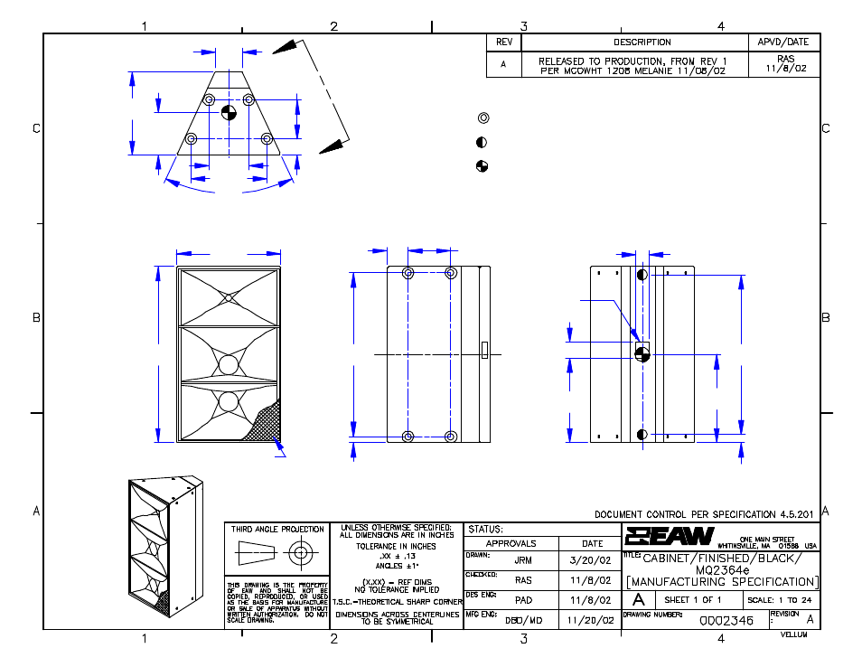 EAW MQ2364e User Manual | 1 page