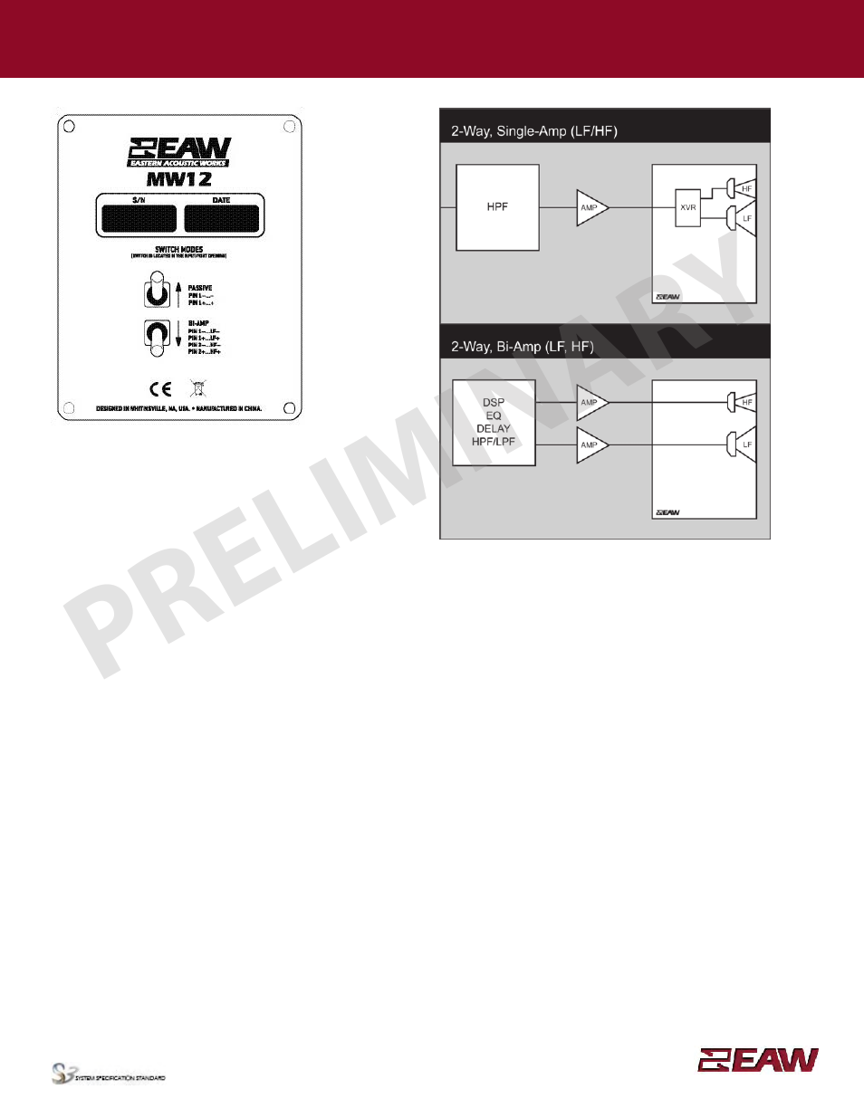 Preliminar y | EAW MW12 User Manual | Page 6 / 6