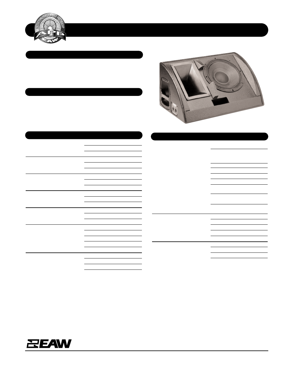 EAW SM12 User Manual | 2 pages