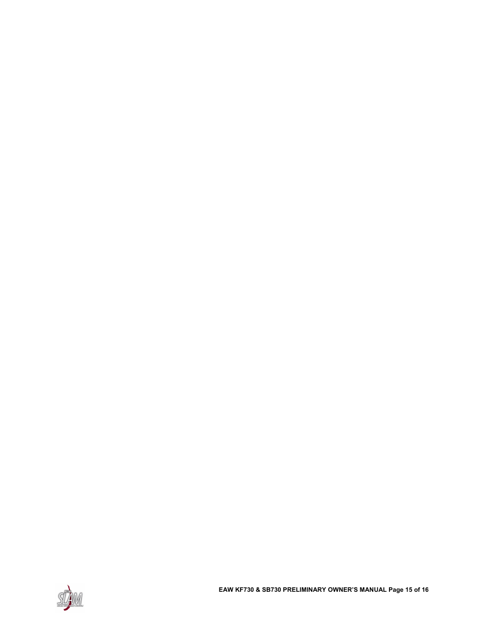 EAW SB730 User Manual | Page 15 / 16