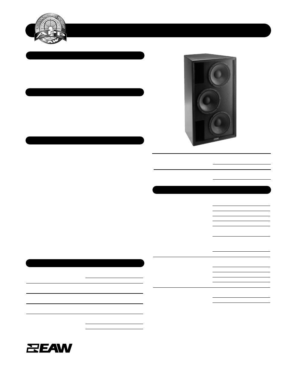 EAW MQ1312 User Manual | 2 pages
