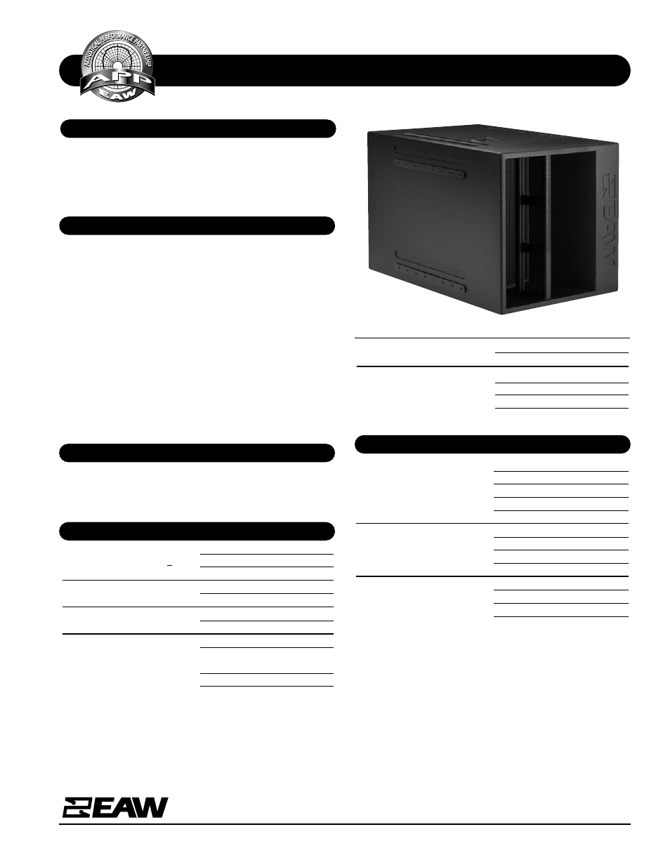 EAW BH760 User Manual | 2 pages